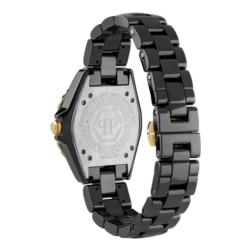 Black ceramic dress watch-null