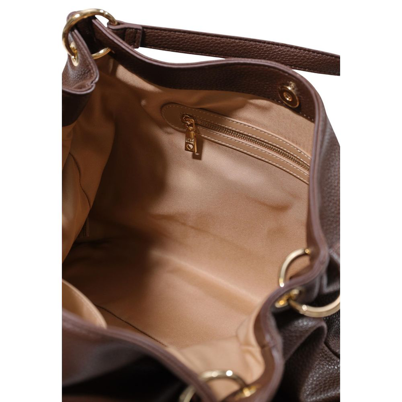 Brown polyethylene handbag-null