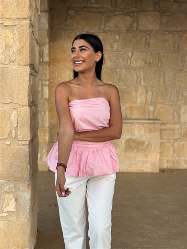 Blouse strapless balloon-null