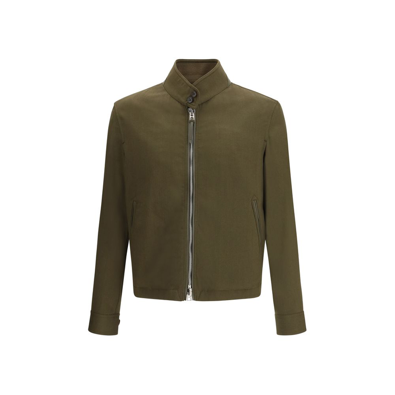 Bicolor fleece wool biker jacket-null