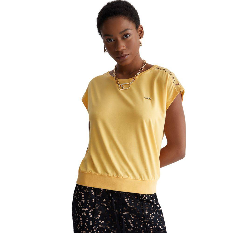 Liu Jo t-shirt with lace details image number null