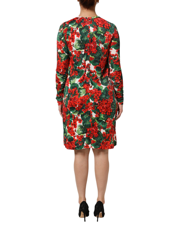 Multicolor floral short portofino dress-null