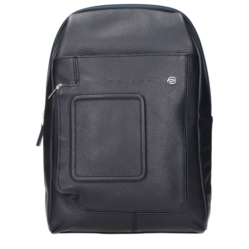 Blue leather crossbody bag-null