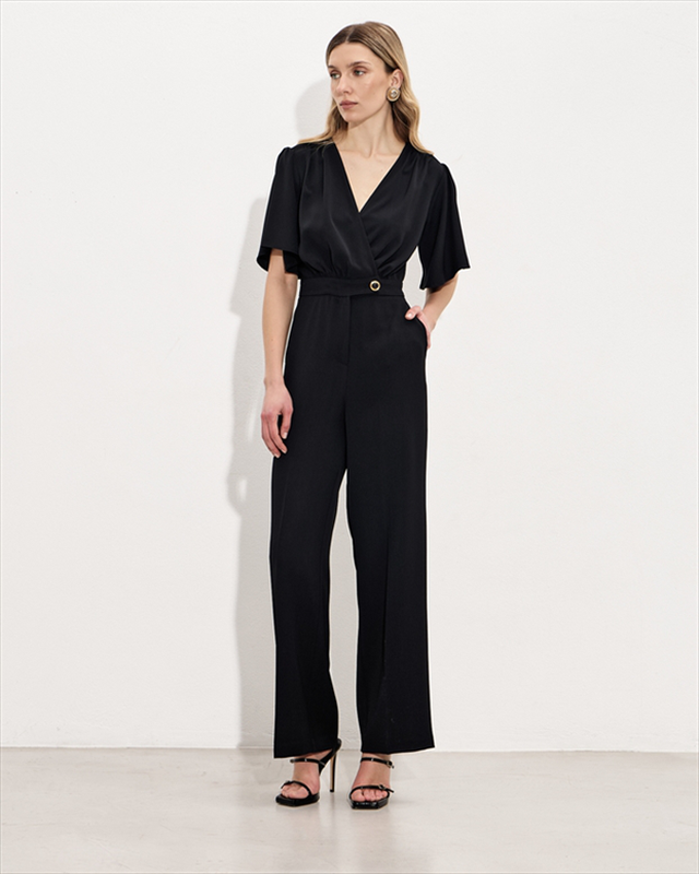 Jumpsuit crepe cross front-null