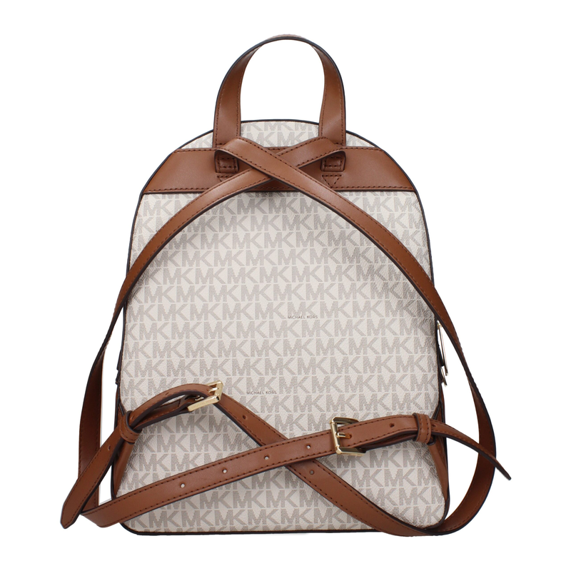 Beige fabric backpack-null