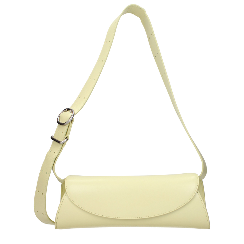 Yellow leather crossbody bag-null