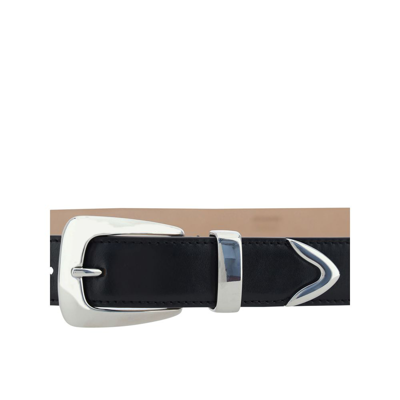 Black calf leather bos taurus regular belt-null