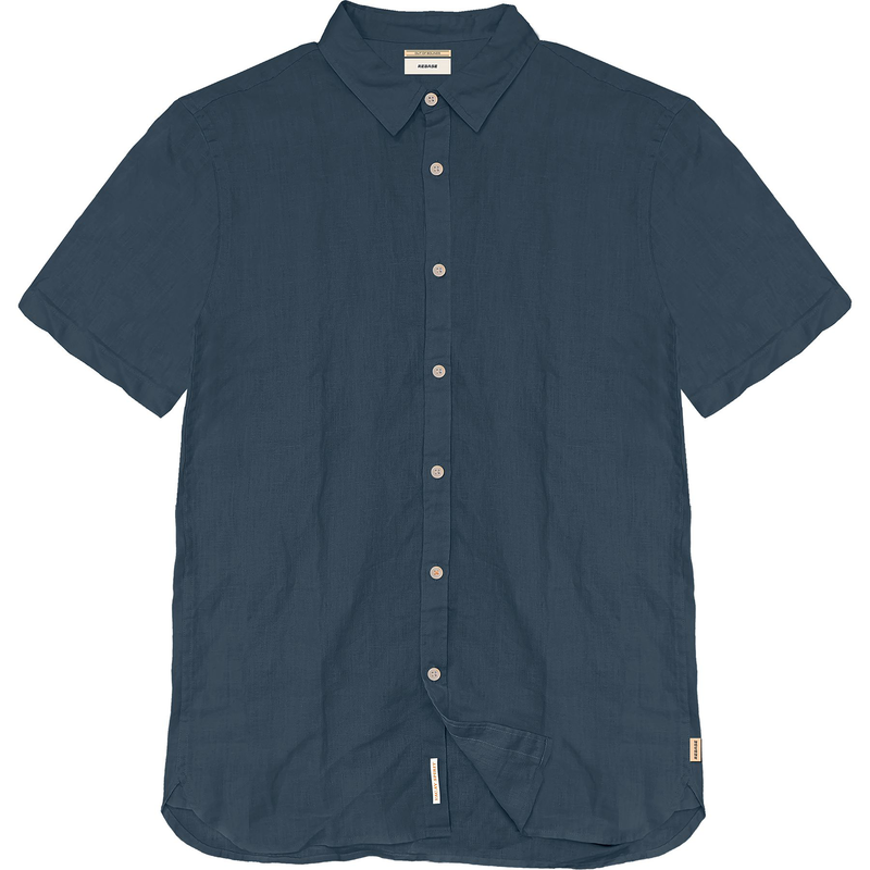 Rebase cotton lino short sleeve shirt-null