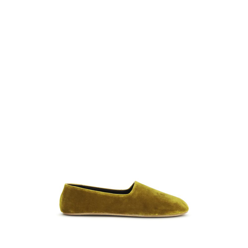 Bicolor cotton slip-on loafers-null