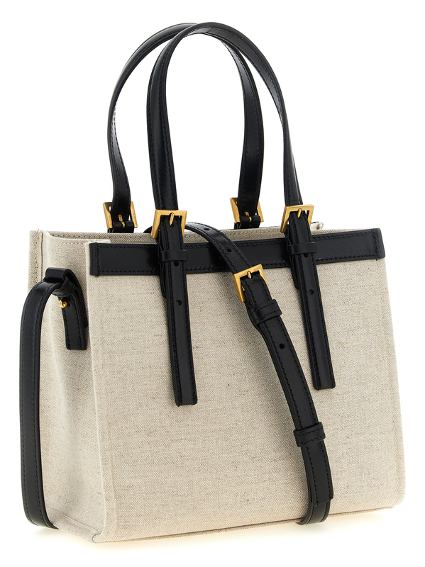 Beige linen tote bag-null