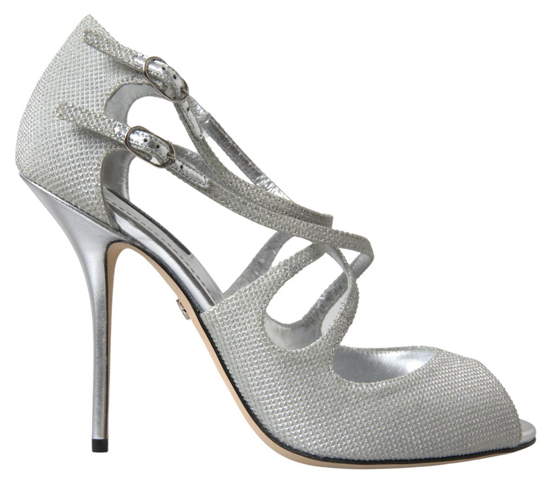 Silver shimmers sandals heel pumps shoes-null
