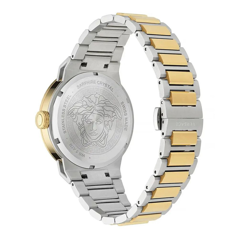 Gold stainless steel dress watch-null