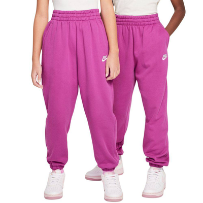 Girls nike sportswear club fleece loose pant, Fuchsia, medium