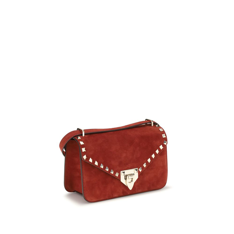 Multicolor suede leather shoulder bag-null