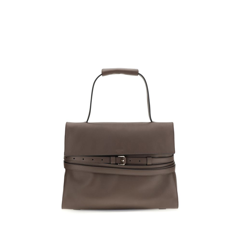 Brown calf leather bos taurus handbag-null