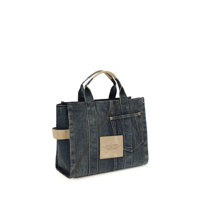 Blue cotton shoulder bag-null