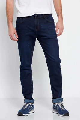 Trousers jeans tapered fit, Dk Blue, medium