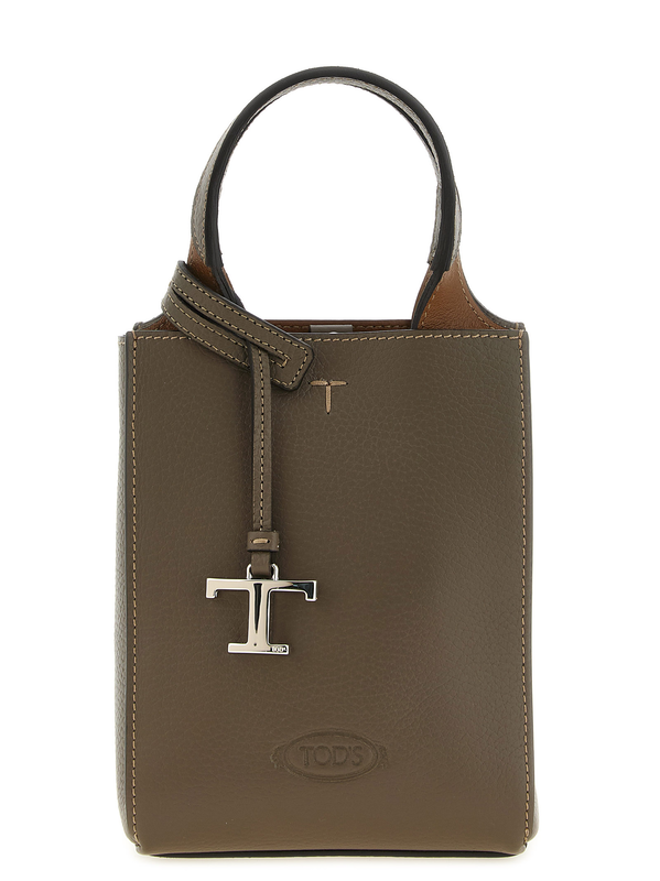 Bicolor calfskin handbag-null