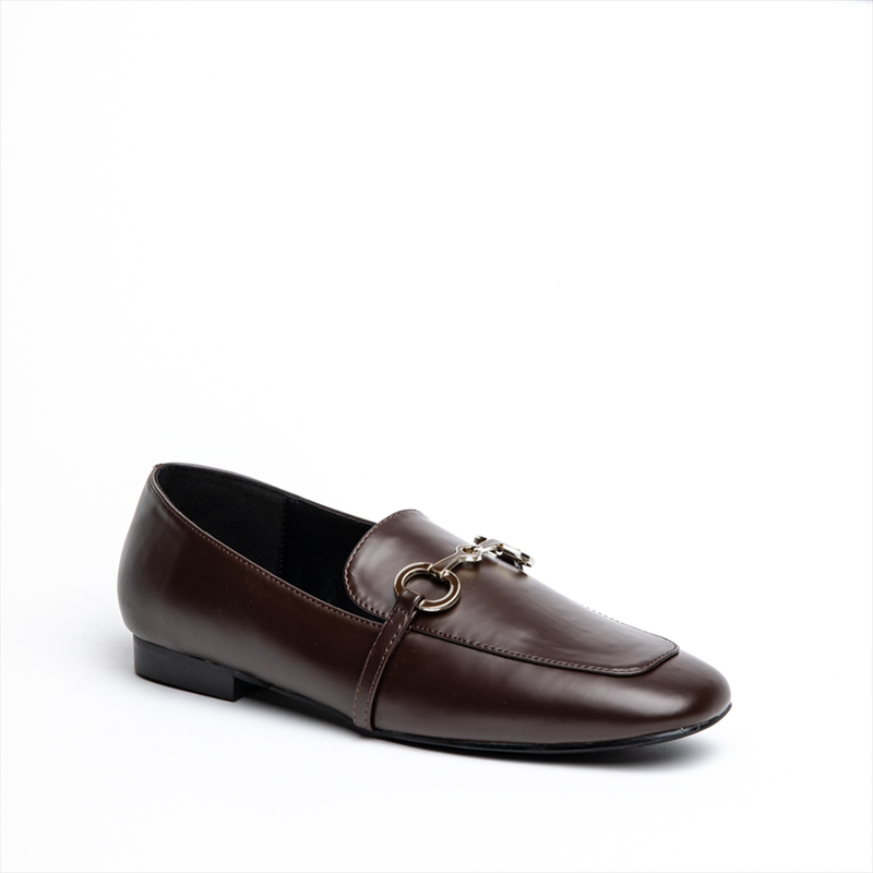 Miss belgini loafer pumps with chain embellishment-null