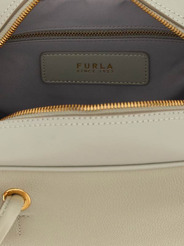 Gray calfskin handbag-null