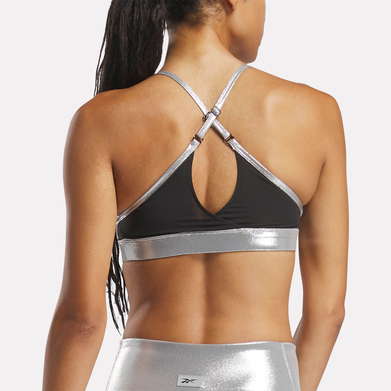 Reebok women's lux chrome strappy bra image number null