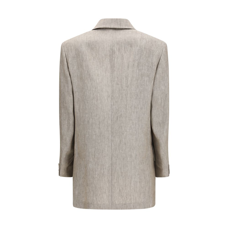 Beige linen blazer-null