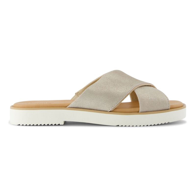 Toms women champion met suede maecrs sand, Silver, medium