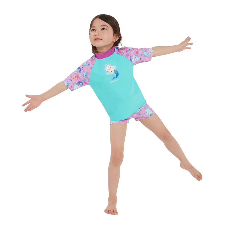 Product image: Speedo infant girls short sleeve printed rash top set (11882-null