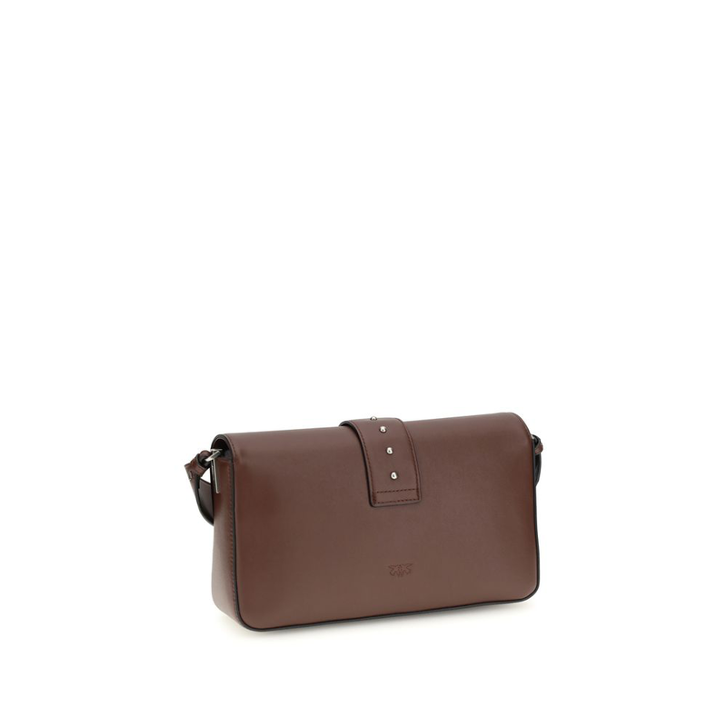 Brown leather shoulder bag-null