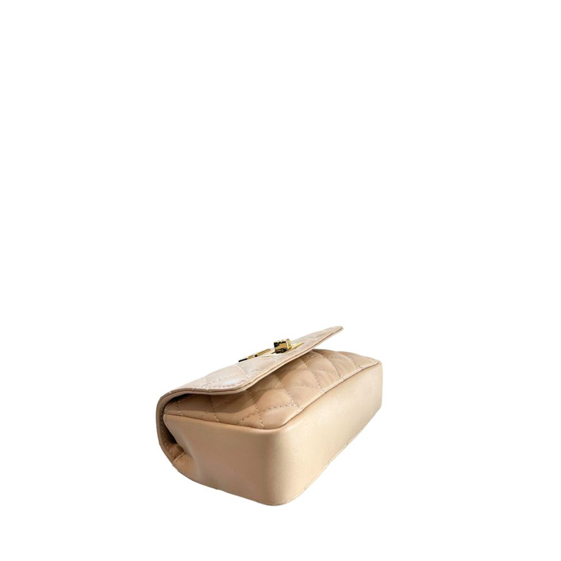 Beige leather women bag-null
