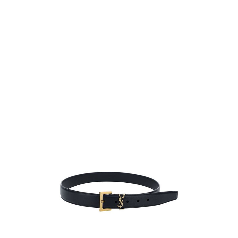 Black calf leather bos taurus regular belt-null