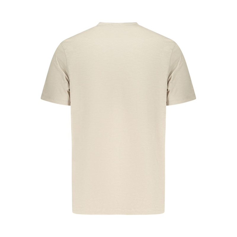 Beige cotton men t-shirt-null