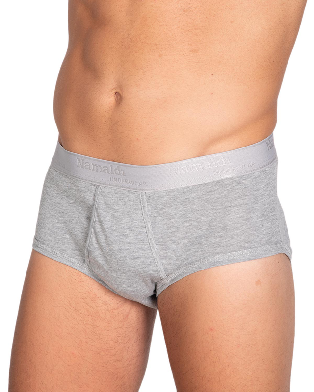 Classic mens briefs with opening monochrome #124-null