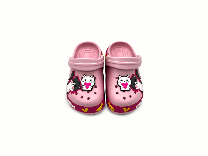 Pink children's hello kitty clogs afklj2030-null