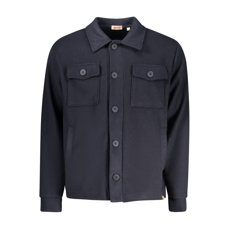 Blue cotton men's shirt-null