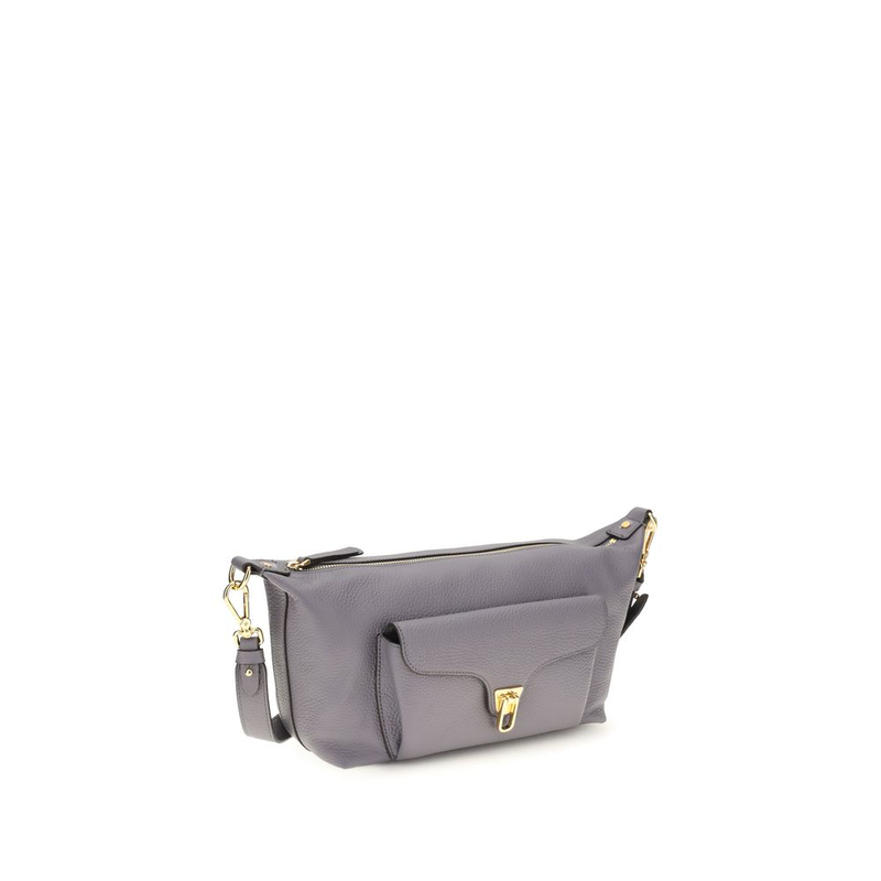 Gray calf leather bos taurus shoulder bag-null