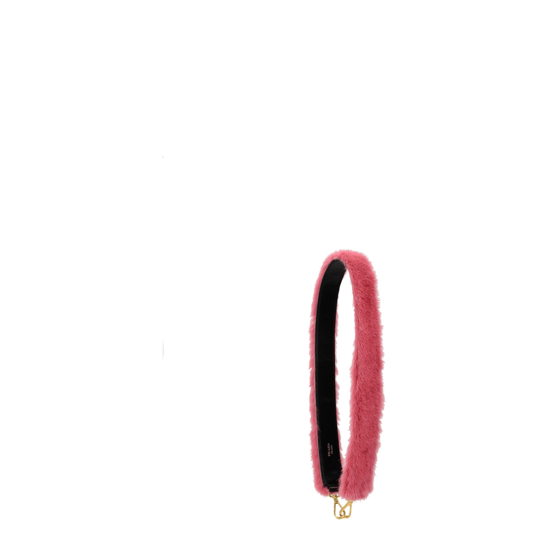 Pink fur shoulder bag-null