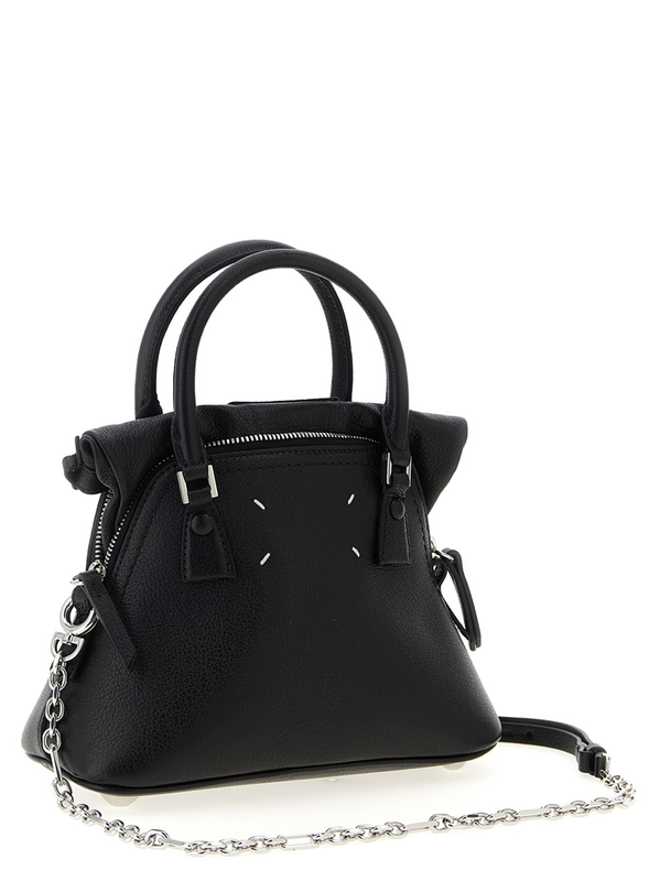 Black calfskin handbag-null