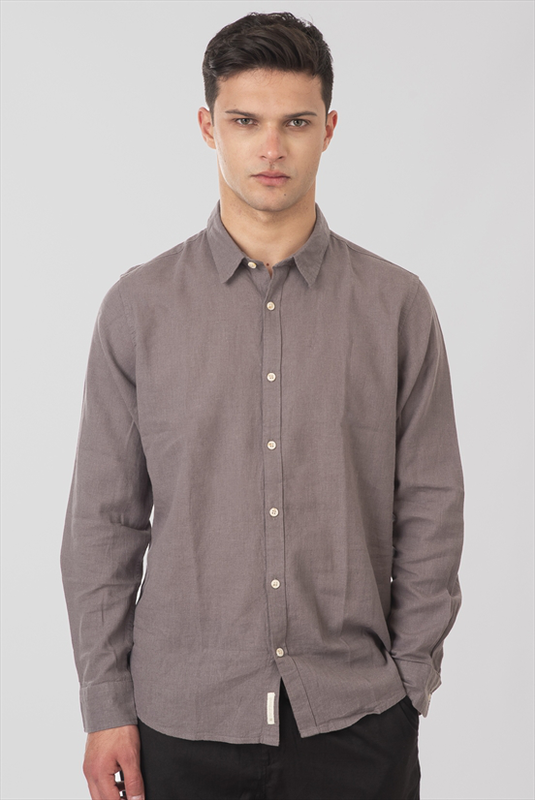 Rebase cotton lino textured shirt-null