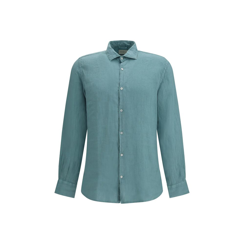 Bicolor linen shirt-null