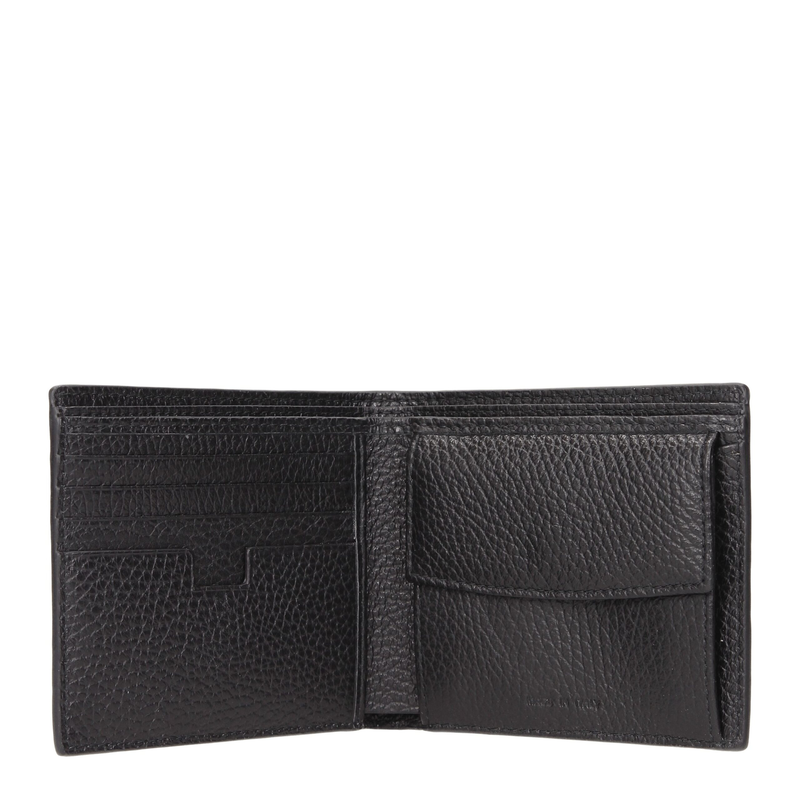Black leather wallet-null