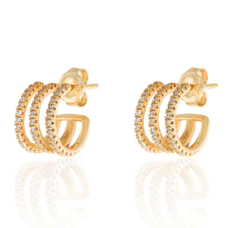 Triple zircon hoops-null