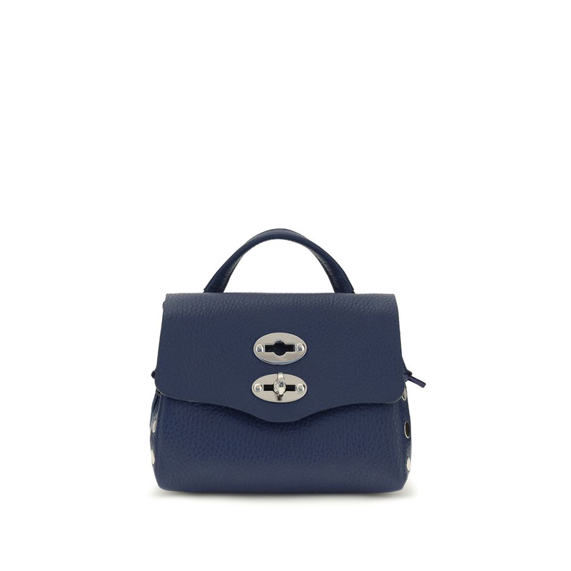 Blue calf leather bos taurus shoulder bag-null