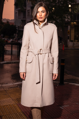 Coat, Beige, medium