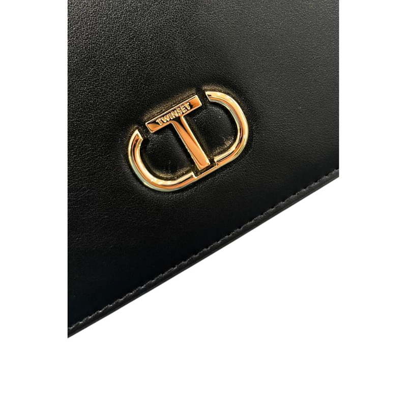 Black pu women crossbody bag-null