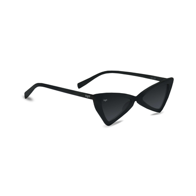 OJO signature sunglasses, shine black frame and temples with smoke lenses, Black, medium