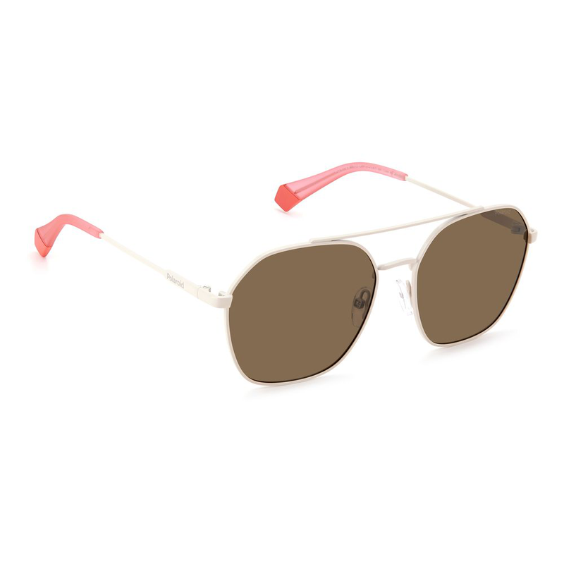 Beige stainless steel sunglasses-null