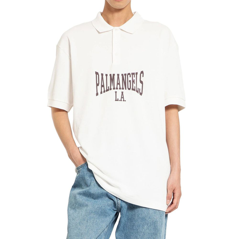 White cotton polo shirt-null