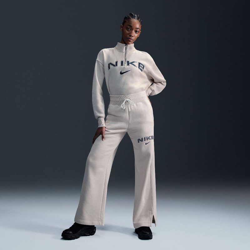 Nike sportswear phoenix high-waisted wide-leg logo pant-null