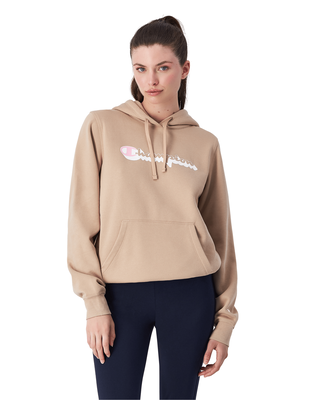 Champion women hooded sweatshirt, Beige, medium
